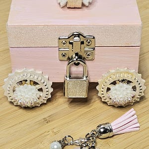 Mini Pink Flower Cart Diary in a Box