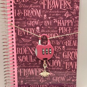 Pink Blush & Bloom Diary with lock image 4