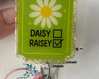 I deserve a Raisey Nurse Wilted Daisy | Fun Badge Reel | Interchangeable Reel | Coworker Gift | Sarcasm Badge | Med Surg Nurse