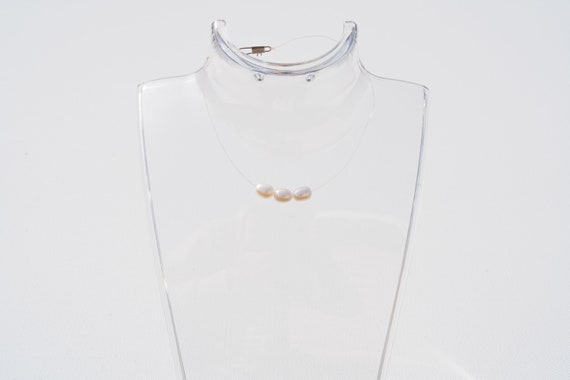 Triple Tail Floating Pearl Necklace