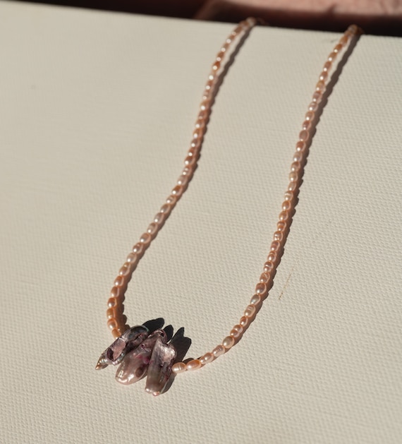 Freshwater Pearl Necklace “Cotton Candy”