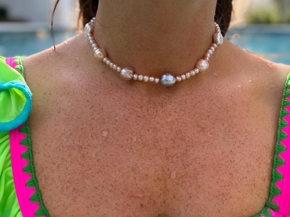 Treasure Trove Floating Freshwater Pearl Necklace