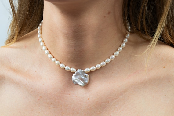 Keshi Pearl Choker Necklace