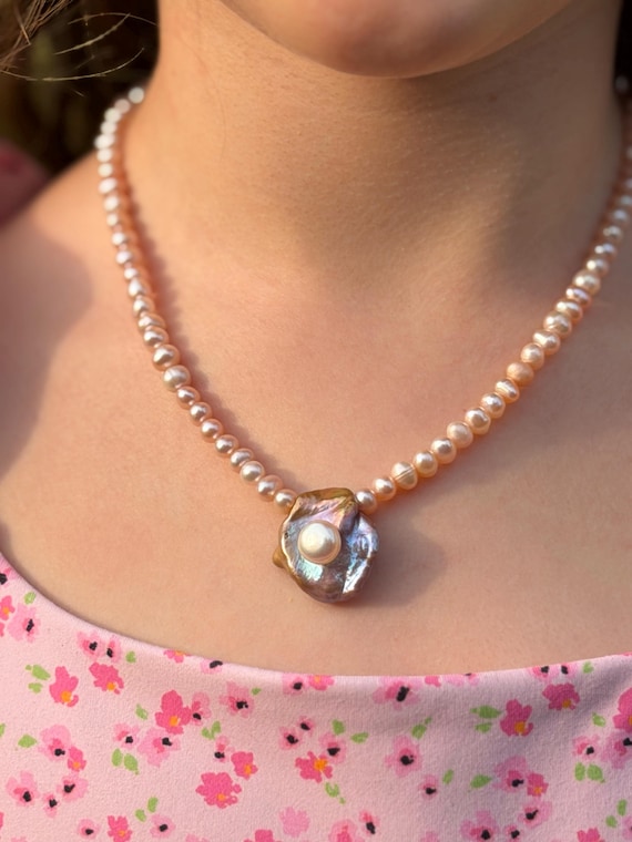 Pearl in an Oyster Freshwater Pearl Necklace
