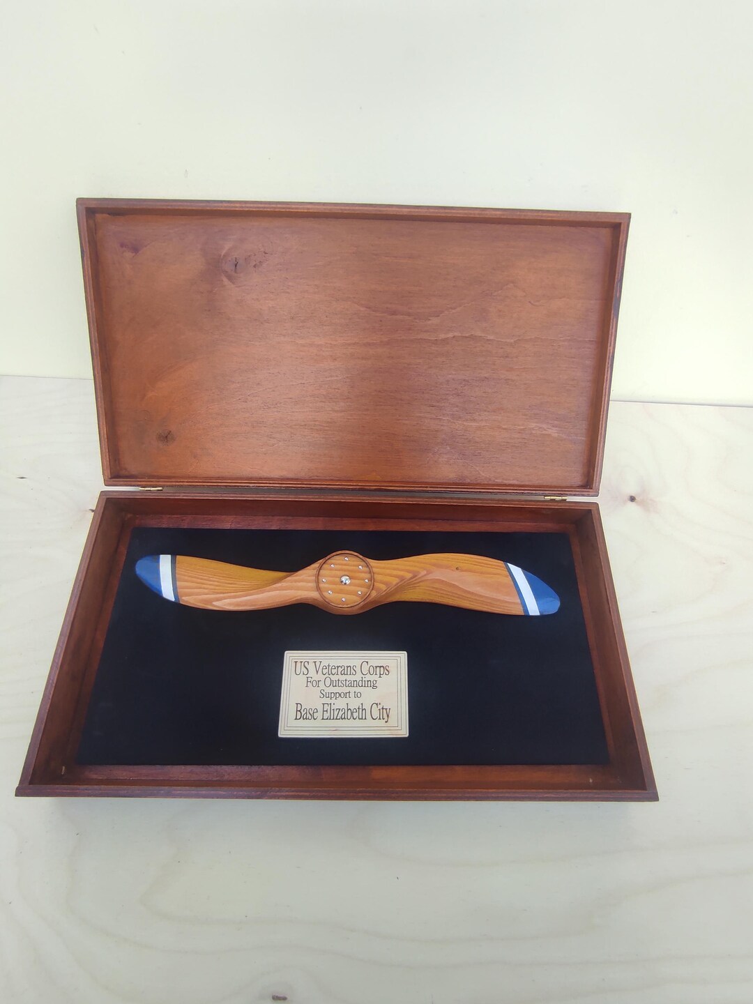 Personalised Propeller Trophy in a Wooden Case - Etsy