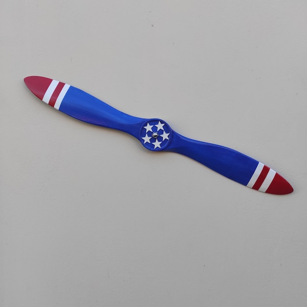 wooden airplane propeller American flag 31,5"