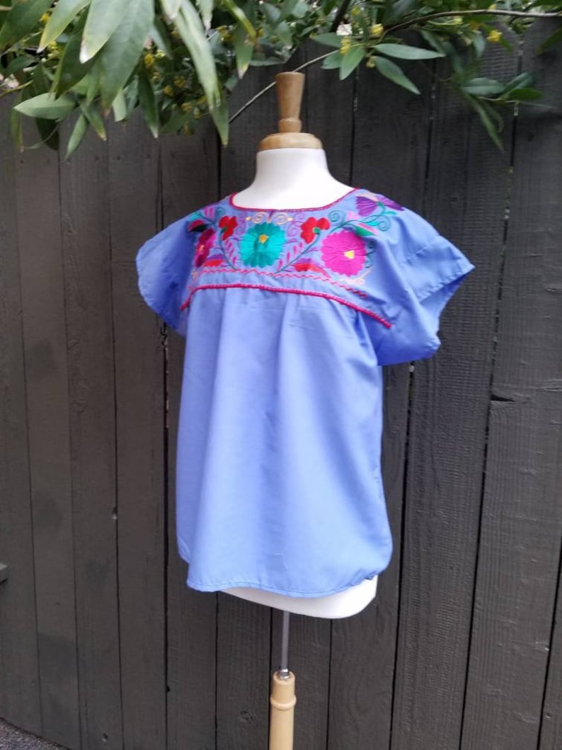 Embroidered blouse peasant blouse fiesta blouse blusa mexicana frida kahlo style blouse mexican blouse