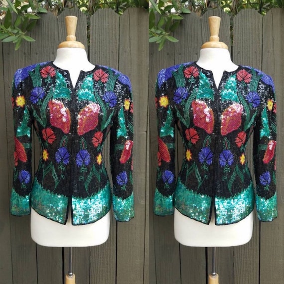 100% Silk Embroidered jacket