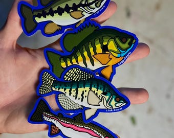 Waterproof One-line Fish Stickers