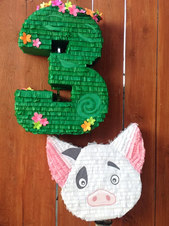 Pua Pig Pinata Moana Tematica Pinata Moana Cumpleanos Etsy