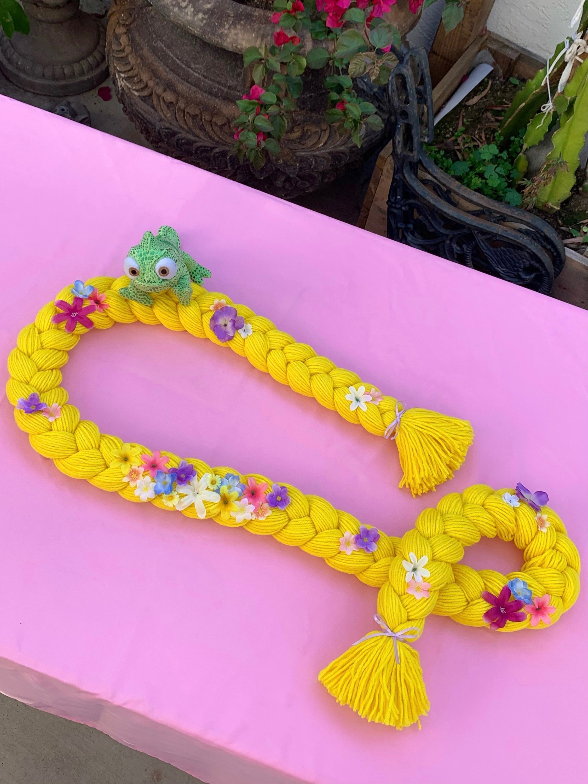 Rapunzel Tangled Themed Centerpiece Rapunzel 6ft Yarn Braid Tangled Yarn Braid