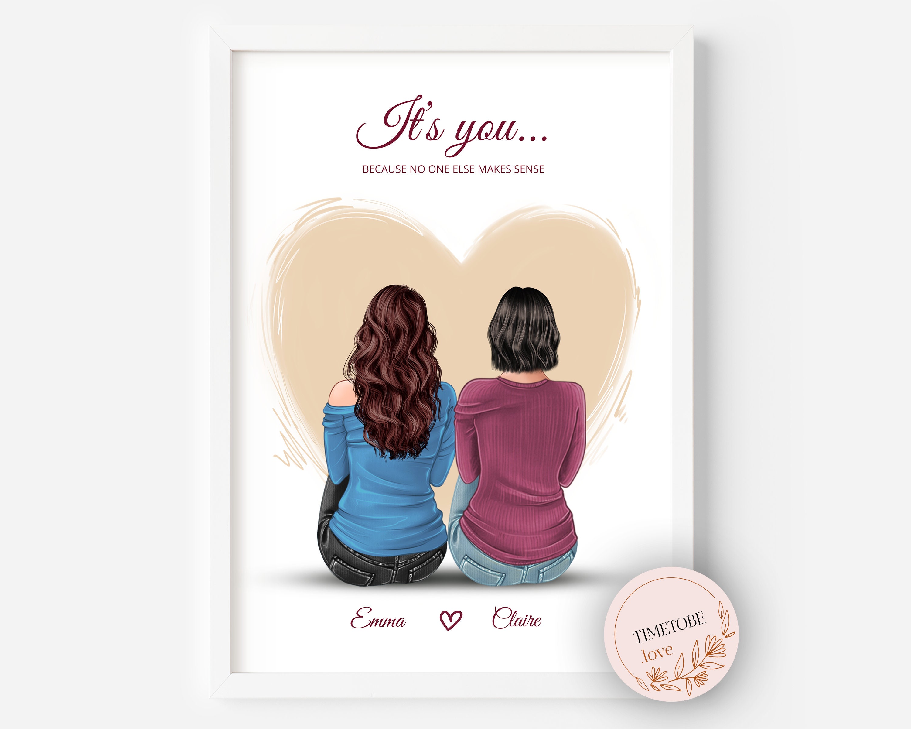 Lesbian Couple Gift Gay Couple Gift Same Sex Couple Family Wedding Gift Pride gift Gay couple print Personalized gifts LGBT family print 1
