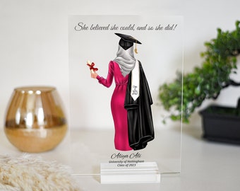 Muslim Personalised Graduation Gift | Muslim Graduation Gift for Her | Islamic Graduation Gift | Hijab graduation, Graduation announcement