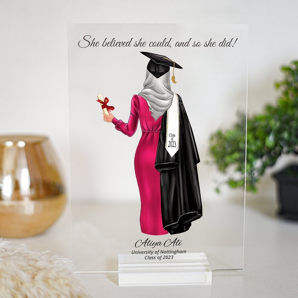 Muslim Personalised Graduation Gift | Muslim Graduation Gift for Her | Islamic Graduation Gift | Hijab graduation, Graduation announcement