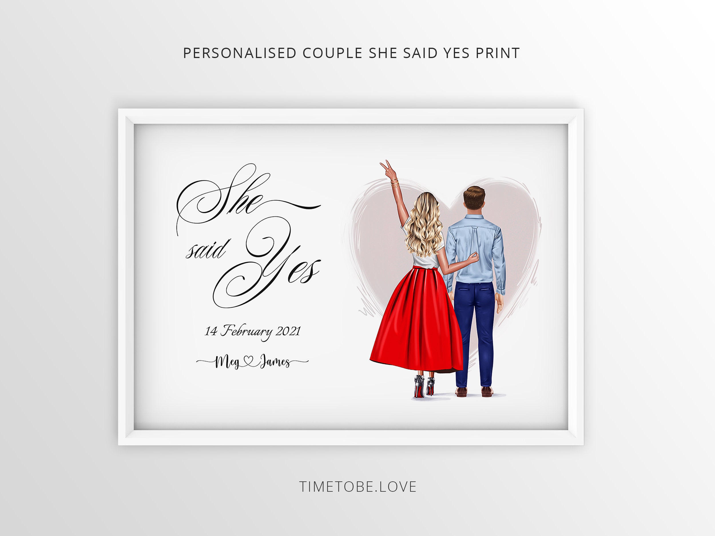 Engagement Cartoon - Etsy Engagement Cartoon - Etsy