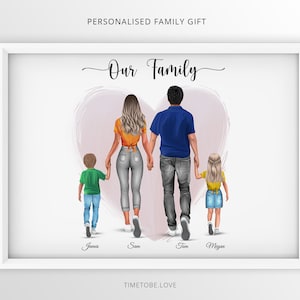 Personalised Family Print, Custom family Gift, Our Family Personalised Print, Family Name Print, Family Gift, New Home Gift, Our Home Print