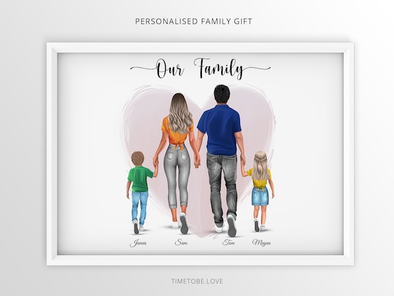 Personalised Family Print, Custom family Gift, Our Family Personalised Print, Family Name Print, Family Gift, New Home Gift, Our Home Print