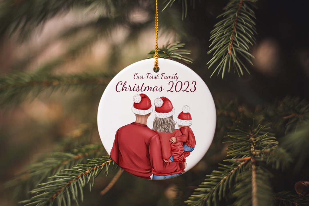 Personalized Family Bauble First Baby Christmas Ornament Etsy