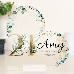 Personalised Birthday Gift for her, 30th birthday gift, Age age Gift, 18th 21st 30th 50th 60th special Birthday Gift, Birthday Keepsake Gift