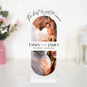 Personalisiertes Verlobungsfotogeschenk, Verlobungsring-Fotorahmen, Neu verlobtes Geschenk, Das Beste kommt noch, Verlobungsfotocollage