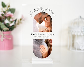 Personalized Engagement Photo Acrylic Plaque: Engagement Gift