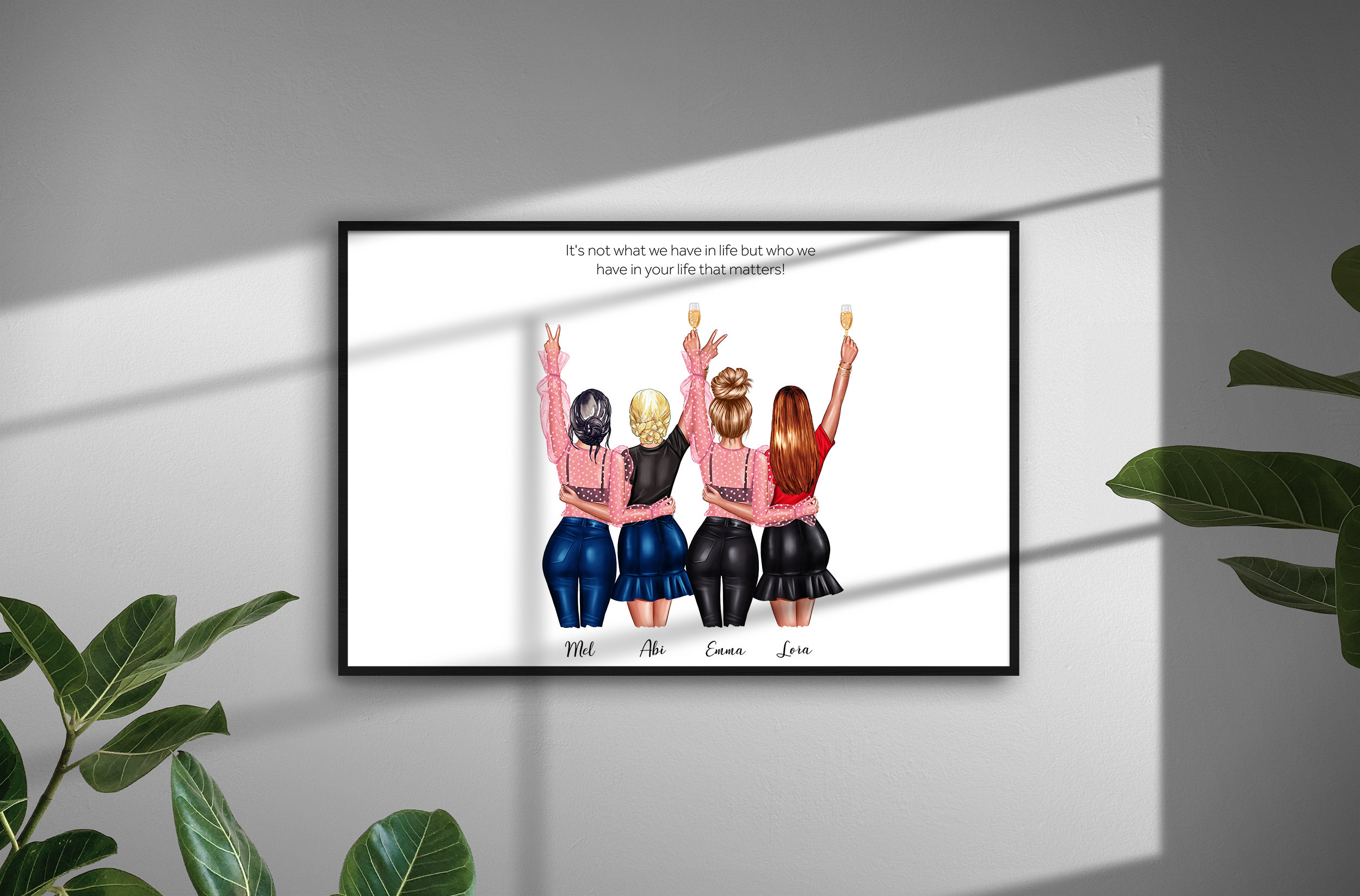 4 or 6 Friends Group, Best Friend Print, Best Friend Gift, BFF  Gift,friendship Print,friendship Changeable Quote,letterbox Gift,framed  Print - Etsy Norway, image size:2500x1647