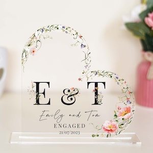Buy Personalised Engagement Gift, Clear Acrylic Plaque