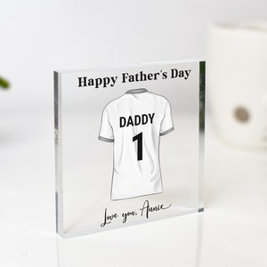 Personalized Football Shirt Plaque for Dad and Grandad | Father's Day, Birthday, and Christmas Gift | Gifts for Men | Custom Football Jersey