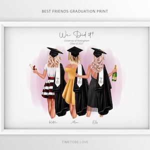 Graduation gifts, graduation print, College graduation gift, Custom Graduation Print, Best Friends Graduation Print, High School Graduation