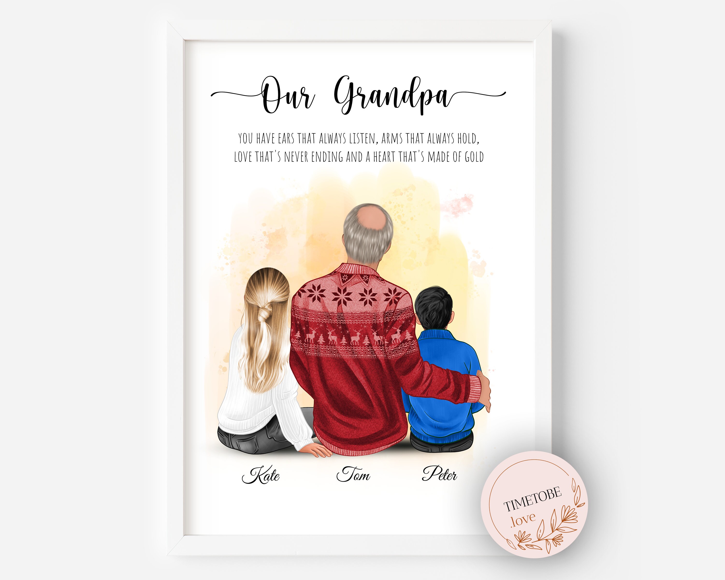 Gifts for Grandpa Christmas Gifts for Grandad My Grandad Grandad Gifts Personalised Grandad Print custom Grandpa Gifts our Grandad Print Etsy