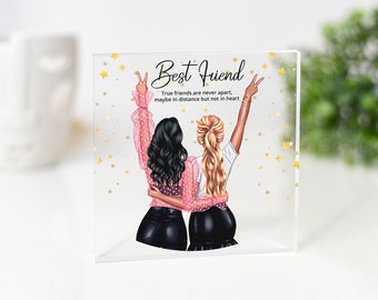 Soul Sisters Acrylic Plaque, Personalized Friendship Token (With Stand)