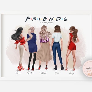 Friends gift, Best Friend Print, Friendship Print, Best friend gift, Personalised gift, 21st birthday gift for best friend,Besties gift