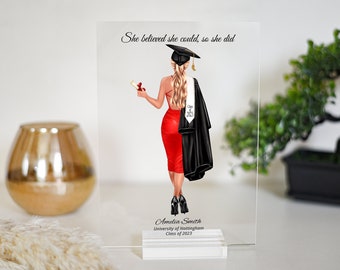 Graduation Gifts For Her | Personalised Graduation gift | Graduation 2025 | Acrylic Plaque And Stand | Graduation Plaque, Graduation Present