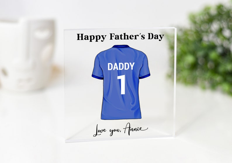 Personalized Football Shirt Plaque for Dad and Grandad Father's Day, Birthday, and Christmas Gift Gifts for Men Custom Football Jersey image 3