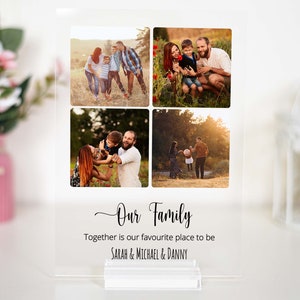 Regalos personalizados para placa de collage de fotos de papá, regalo de esposa, regalos del día del padre de niños, regalos de cumpleaños de papá, regalos de aniversario para él