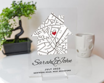 Geschenkkarte - Neues Zuhause, Neues Zuhause Geschenk, Personalisiertes Geschenk zur Einzugsanzeige, Umzugsgeschenk neues Zuhause, Neue Wohnkarte, Geschenke für Zuhause, unsere Heimatkarte