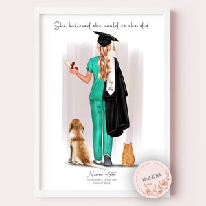 Nurse gift, Veterinary Nurse gift, Nurse graduation gift, Graduation gifts, nurse print, Graduation nurse gift, Vet nurse, Animal doctor