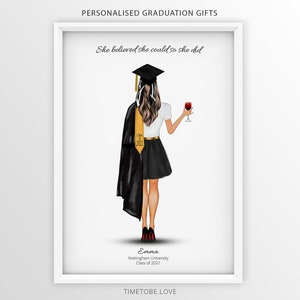 Graduation Print, Personalized Graduation Print, Graduation Gift, Graduation Gift for Her, Best Friend Graduation,Class of 2024,framed print