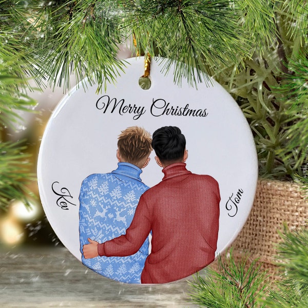 Gay Christmas ornament, gay couple gift, Christmas Gay Couple, Gay ornament, Mr & Mr ornament, Gay Decoration Ornament, gay friend gifts