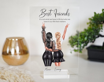 Birthday Best Friend Gift, Gifts for her, Friends plaque, Friendship Gift, BFF Gift, Custom Acrylic Plaque with Stand, Personalised gift