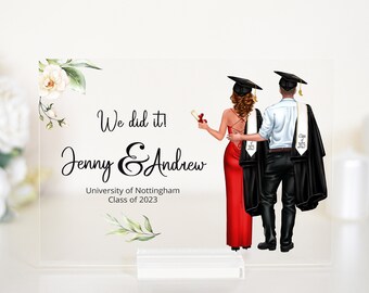Personalized Graduation Acrylic Sign: Custom Couple Gift