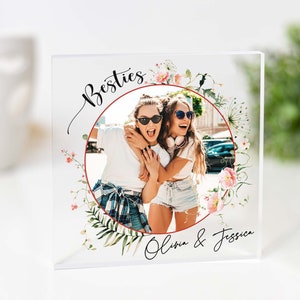 Custom Photo Gift - Besties, Friendship, best friend, Acrylic Photo Block, Gift for her, Gift for Mom, Personalized Photo Mother&#39;s Day Gifts