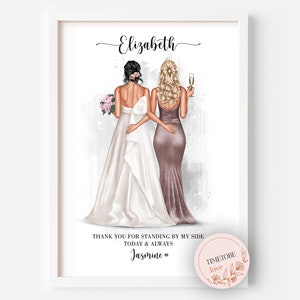 Thank You For Being My Bridesmaid, Maid Of Honor, Maid Of Honour, Bridesmaid Wedding Favour, Wedding Thank You gift, Appreciation gift