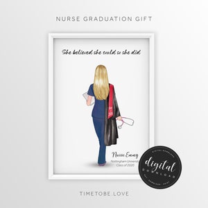 Nurse graduation print, Graduation nurse gift, Personalised Nurse gift, Midwife graduation, Nurse print,NHS Friends,Thank you nurse,Vet Gift