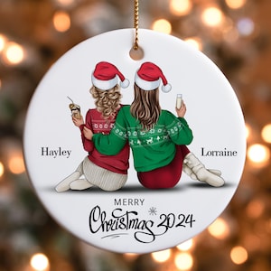 Christmas Best friends ornament, Bestie Christmas Gift, Best friends ornament, Mummy Christmas gifts, Funny Christmas gift,Secret Santa Gift