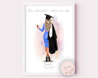 Personalised Graduation Gift, Graduation print, Friends Graduation gifts, Graduation Gifts, Graduation gifts for her, Masters graduation