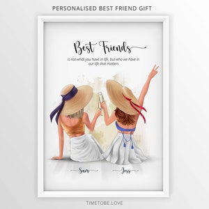 Best Friend print, Friendship Gift, Gift for Best Friend, Personalised Gift, Friendship print, Best friends gift, Gift for friends, Framed