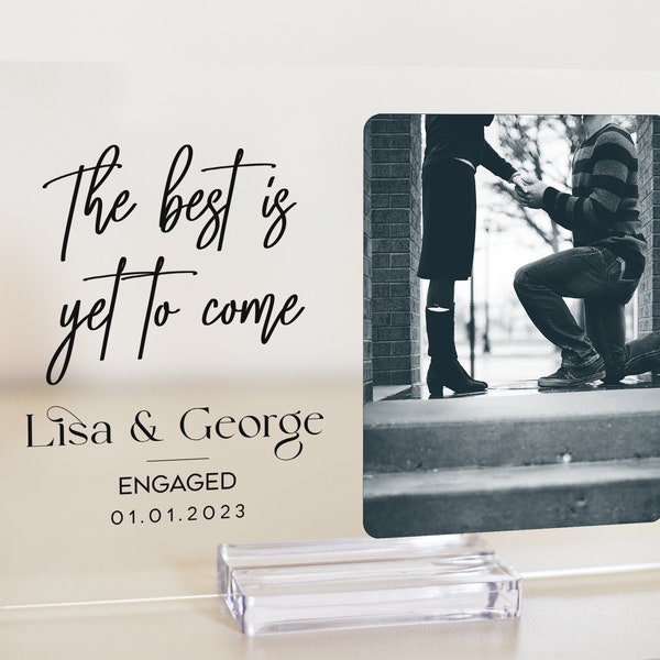 Engagement Photo Gift, Engagement Map gift, Newly engaged gift, The best is yet to come, Gift for Boyfriend, Photo Frame, Boyfriend gift