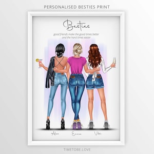 Sister Gift -Personalised Gift Sister, Birthday Gift, Sisters Custom Birthday gift, Personalised Sister Print, Portrait Print, Gifts For Her