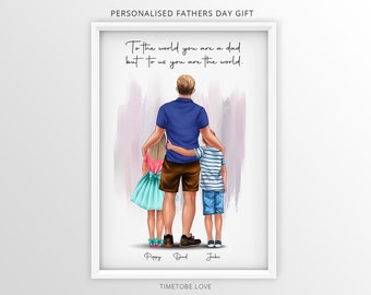 Fathers day gift, Gift For Dad, fathers day gift from daughter, fathers day gift box, fathers day gift from son, Best dad gift, framed print